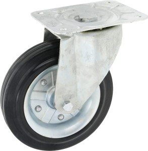 Koło skrętne gumowe Ø 250x60 mm podstawa montażowa: 200x160 mm nośność 350 kg Ro-Carr WH5081250