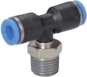 Trójnik wtykowy T, obrotowy, gwint zew. 3/8" 16 mm Kramp TCRMT1638P