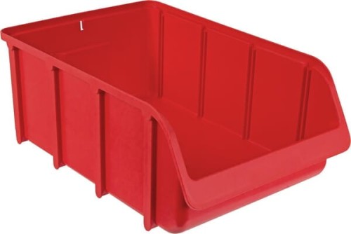 Pojemnik warsztatowy, 315x495x185 mm, czerwony polipropylenowy, Linbin no. 5 Hünersdorff WE6751 - Intertraktor