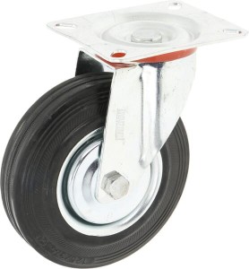 Koło metalowo gumowe skrętne gopart, 125 mm 5081125GP