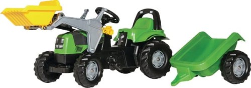 Traktor z napędem na pedały z ładowaczem i przyczepą Deutz-Fahr wiek od 2.5 lat RollyKid Rolly Toys R02319 - Intertraktor