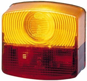 Klosz lampy, czerwony/pomarańczowy, kwadratowy tylny/lewy/prawy Hella 9EL118614011