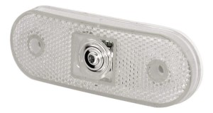 Lampa obrysowa LED, prostokątna, 12/24V przezroczysta, przykręcana Waś 1400690530