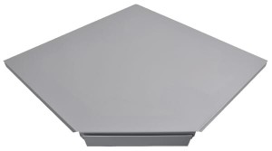 Półka 90° 37 cm biała/alum. 57141737X