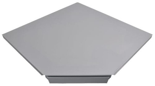 Półka 90° 37 cm biała/alum. 57141737X - Intertraktor