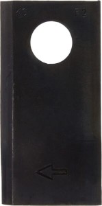 Nożyk kosiarki rotacyjnej prawy 96x48x4 mm otwór Ø 19 mm okrągły pasuje do Deutz Fahr VF16503464