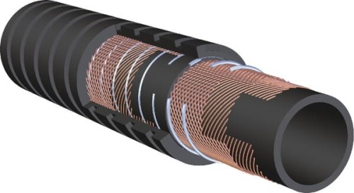 Wąż ssawno - tłoczny guma ze spiralą stalową typ Super lekki, 203 mm, 3 m SL5092033 - Intertraktor