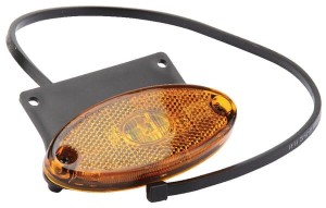 Lampa obrysowa LED, owalna 12V pomarańczowa przykręcana Aspöck 312369017