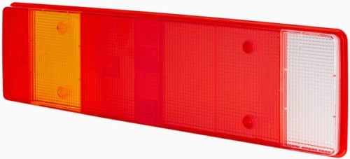 Klosz lampy, czerwony/przezroczysty/pomarańczowy, prostokątny 468x134x30 mm tylny/lewy/prawy Hella 9EL152889001 - Intertraktor