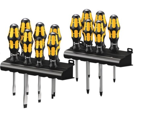 Zestaw wkrętaków do pobijania Kraftform Big Pack 900 + 2 wieszaki Wera 13 ele. SC133285 - Intertraktor