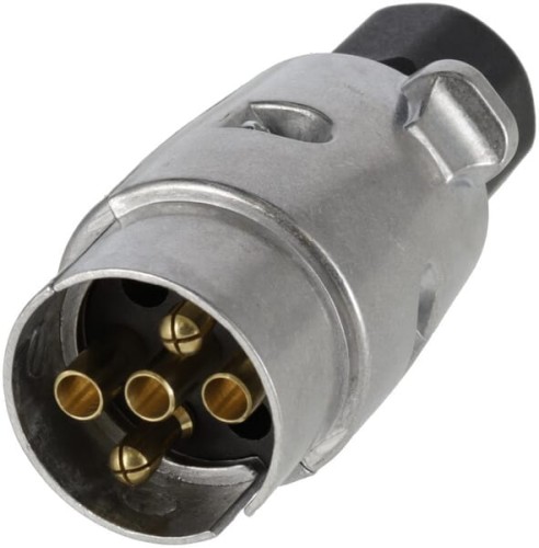 Wtyczka przyczepy 5-biegunowa, aluminiowa, 12V zaciski śrubowe TR00008KR - Intertraktor
