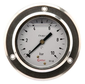 Manometr ø63 mm 0–10 bar przyłącze tylne 1/4" MA6310P04SS