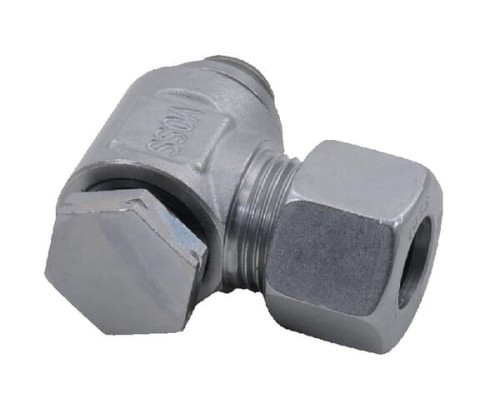 Kątowa złączka gwintowana obrotowa 12L R3/8 RSWV12LR38 - Intertraktor