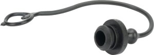 Zatyczka przeciwpyłowa PCW czarna do szybkozłącz gniazd NV 1/2" TM12LN