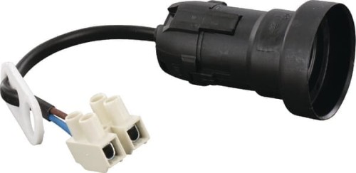 Oprawa do żarówki E27, z tworzywa czarna + ucho EM4515994 - Intertraktor