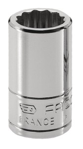 Klucz nasadowy metryczny 12-kt. 1/4" OGV® Radio Facom, 8 mm R8E