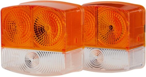 Klosz lampy, pomarańczowy/przezroczysty kwadratowy lewy Hella 9EL134741021 - Intertraktor