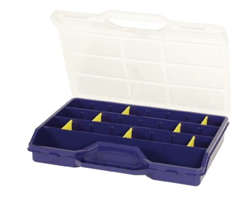 Kasetka asortymentowa, 238x312x51 mm, niebieska polipropylenowa, 26 przegródek 45-26 Tayg 145001TAY - Intertraktor