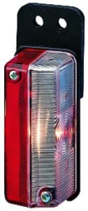Lampa obrysowa 5W, prostokątna, 12/24V, czerwono/biała, przykręcana Hella 2XS005020011