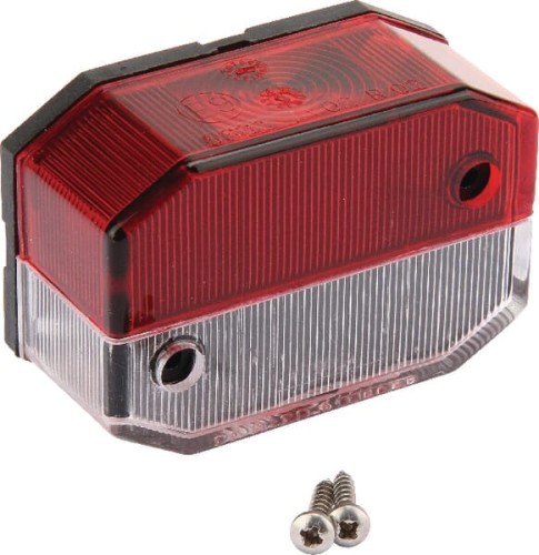 Lampa obrysowa, prostokątna, 12/24V biała/czerwona, przykręcana Aspöck 216513007 - Intertraktor