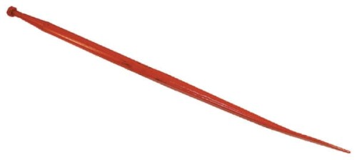 Ząb ładowacza, prosty, profil kwadratowy 36x1100 mm końcówka płaska z nakrętką M20x1.5 czerwony Battista Porteri FT9 - Intertraktor