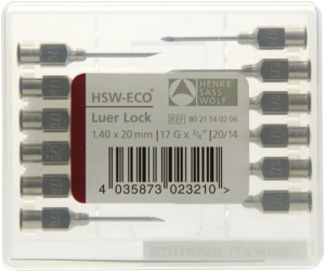 Igła HSW-ECO przyłącze Luer Lock, 1.4x20 mm, op. 12 szt 8021140206