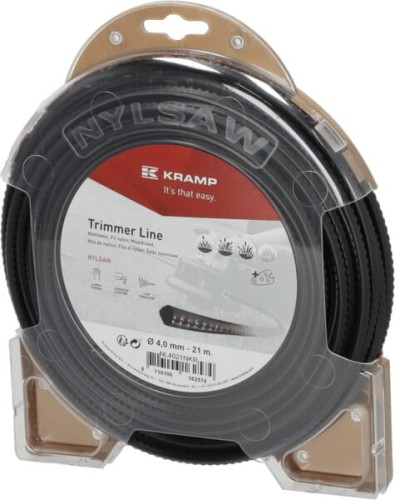 Żyłka tnąca Ø 4mm 21m kwadratowa Nylsaw czarna Kramp NL4021NKR - Intertraktor
