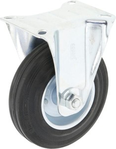 Koło stałe metalowo gumowe z łożyskiem Ø 125x37 mm podstawa montażowa: 100x80 mm nośność 100 kg gopart 5181125GP