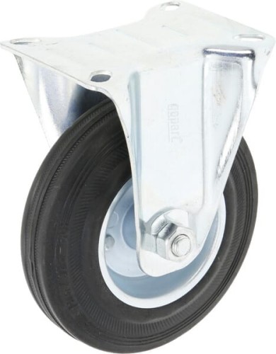 Koło stałe metalowo gumowe z łożyskiem Ø 125x37 mm podstawa montażowa: 100x80 mm nośność 100 kg gopart 5181125GP - Intertraktor