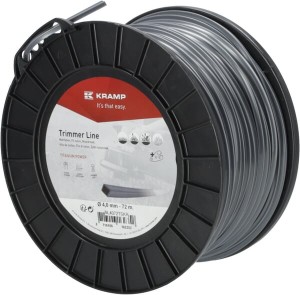 Żyłka tnąca Ø 4mm 72m kwadratowa Titanium Power szara Kramp NL4072TSKR