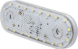 Lampa obrysowa LED, prostokątna, 12/24V biała, przykręcana Waś 14003000536