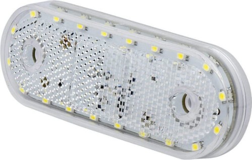 Lampa obrysowa LED, prostokątna, 12/24V biała, przykręcana Waś 14003000536 - Intertraktor