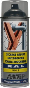 Lakier akrylowy w sprayu, RAL 9011 czarny grafitowy 400 ml 07158