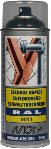 Lakier akrylowy w sprayu, RAL 9011 czarny grafitowy 400 ml 07158 - Intertraktor