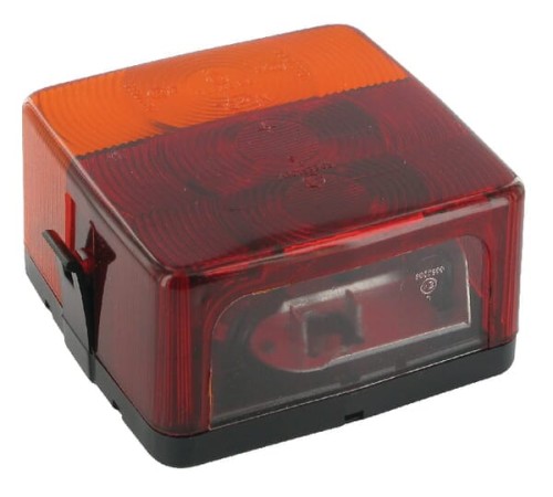 Lampa tylna zespolona, kwadratowa 12V pomarańczowa/czerwona przykręcana Jokon 101002100 - Intertraktor