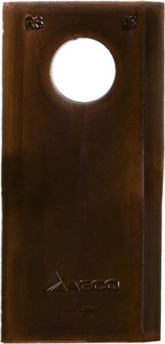 Nożyk kosiarki rotacyjnej lewy 100x47x4 mm otwór Ø 18.50 mm okrągły pasuje do Lely 4122019950 - Intertraktor