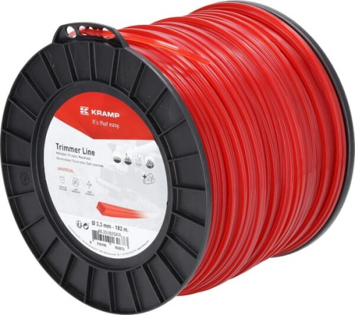 Żyłka tnąca Ø 3.3mm 182m kwadratowa czerwona Kramp NL33182SKR - Intertraktor