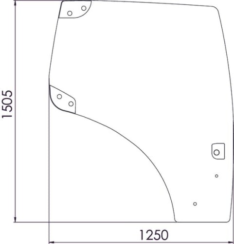 Szyba drzwi 82027356N - Intertraktor