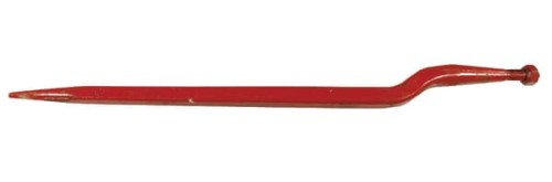 Ząb ładowacza, wygięty: 56 mm profil kwadratowy 36x820 mm końcówka szpiczasta z nakrętką M20x1.5 czerwony Kverneland KK221175 - Intertraktor