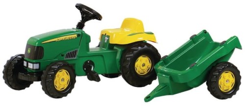 Traktor z napędem na pedały z przyczepą John Deere wiek od 2.5 lat RollyKid Rolly Toys R01219 - Intertraktor