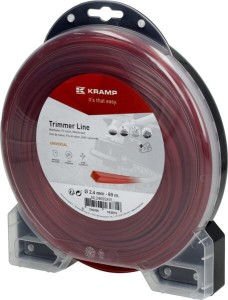 Żyłka tnąca Ø 2.4 mm 69 m kwadratowa czerwona Kramp NL2469SKR