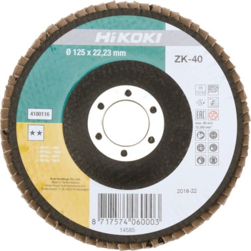 Tarcza szlifierska wachlarzowa, 115x22 mm K40 HiKOKI 4100111 - Intertraktor