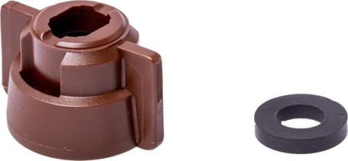 Pokrywka dyszy, bagnet, SW10/8, brązowy, z uszczelką, 25 szt., Geoline 8253083P025 - Intertraktor