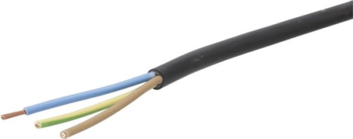 Przewód elektryczny 3x2.5mm² czarny PCW na metry Helukabel H05VVF3X25BK - Intertraktor