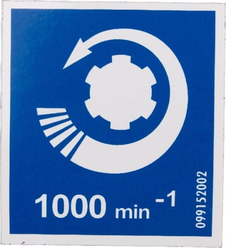 Naklejka 1000 Min-1 Le. 09915200 - Intertraktor