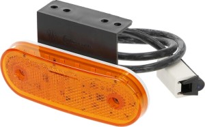 Lampa obrysowa LED, prostokątna, 12/24V z uchwytem i wtyczką Jaeger Kramp LA30120