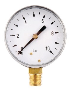 Manometr ø63 mm, 0-10 bar przyłącze dolne 1/4" MA6310L04ST
