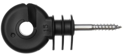 Izolator do drutu i plecionki z wkrętem, czarny, Ø 6.0 mm 90 szt. AKO 44316903 - Intertraktor