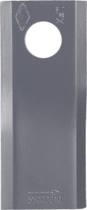 Nożyk kosiarki rotacyjnej lewy 107x45x4 mm otwór Ø 18.25 mm okrągły pasuje do Kuhn 25 szt. 55903210