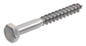 Wkręt do drewna 6x120 mm, 10 mm 6-kt. z łbem na klucz, stal szlachetna, DIN571 Kramp 5716120RVSP025